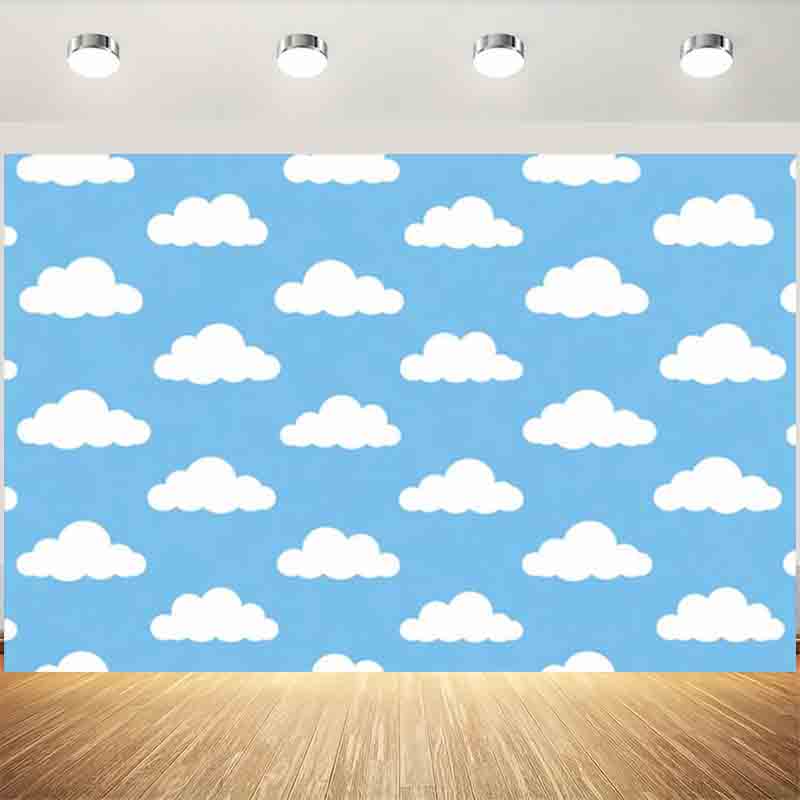 Photography Lighting Portrait - Cartoon Simple Blue Sky White Cloud