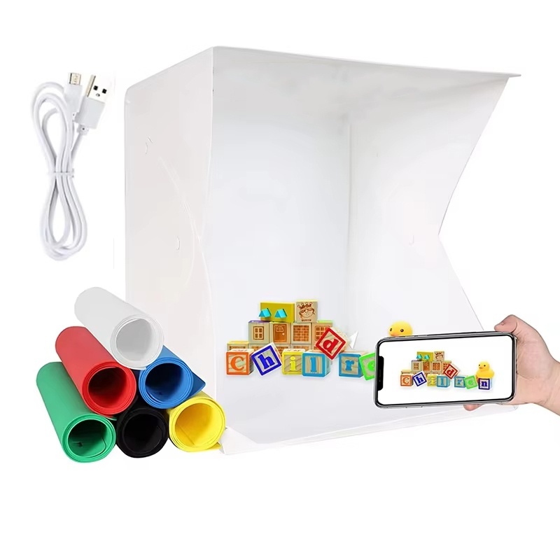 Photography Video Lighting Kit - Folding Lightbox Portable Photography LED Photo