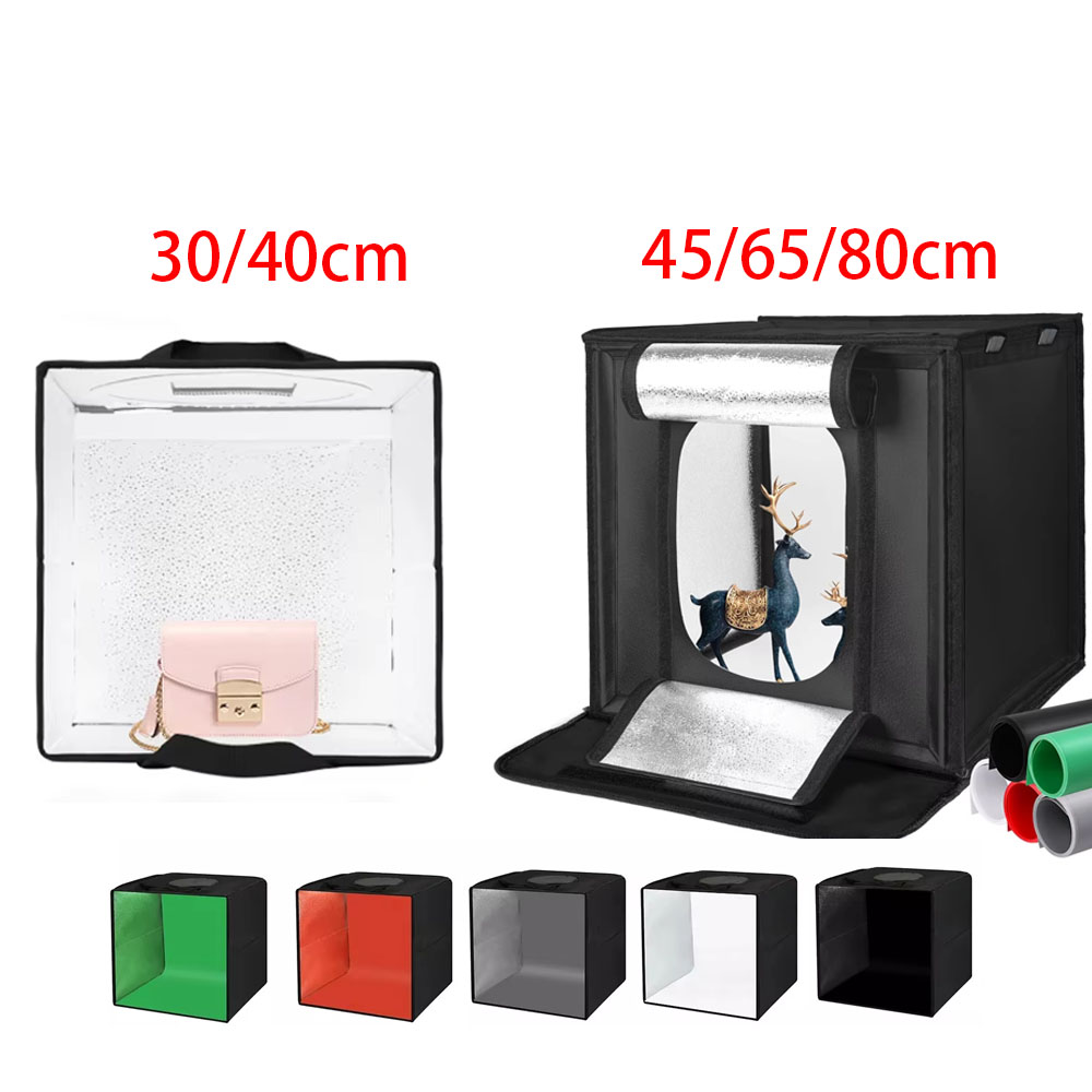 Photography Video Lighting Kit - 30/40/45 65 80cm Photography Tent Photo