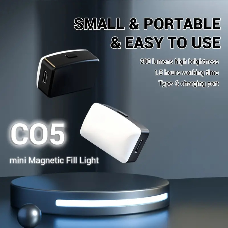 Photography Lighting Ring - Mini Magnetic LED Selfie Light for