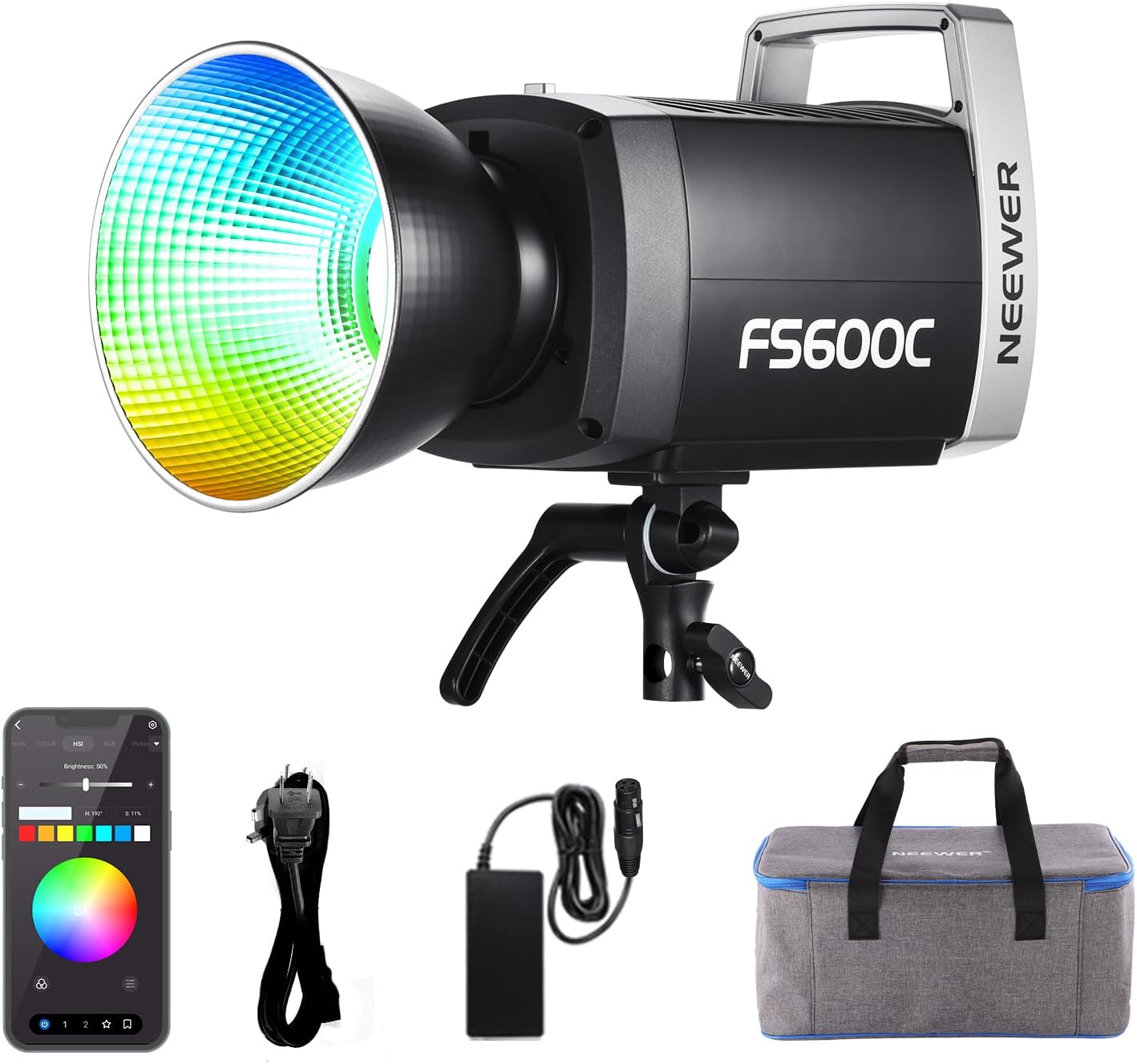 NEEWER FS600C 600W RGB COB LED - Photography Lighting App ulasan dan harga