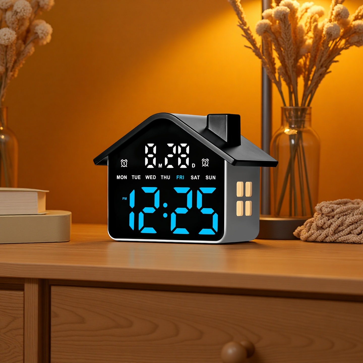 LED Digital Alarm Clock House  - Photography Lighting Portrait ulasan dan harga
