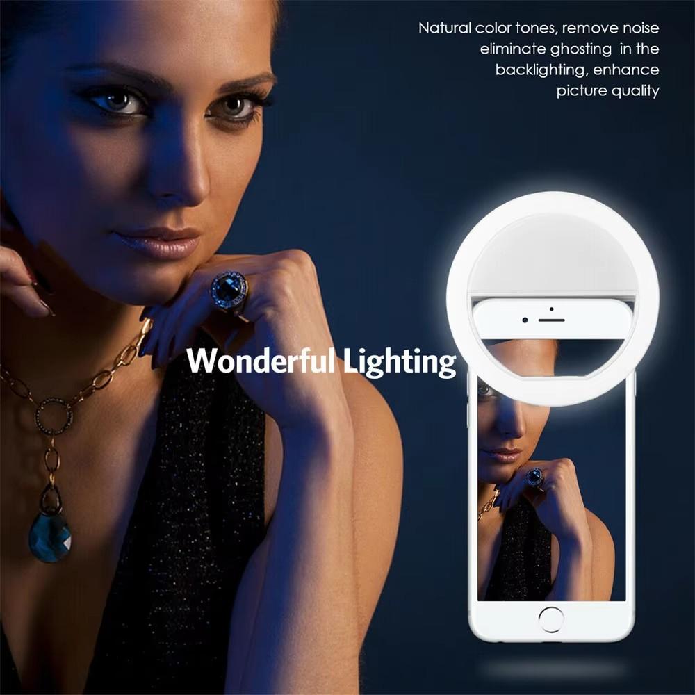 Clip On Selfie Ring Light Rech - Photography Lighting Ring ulasan dan harga