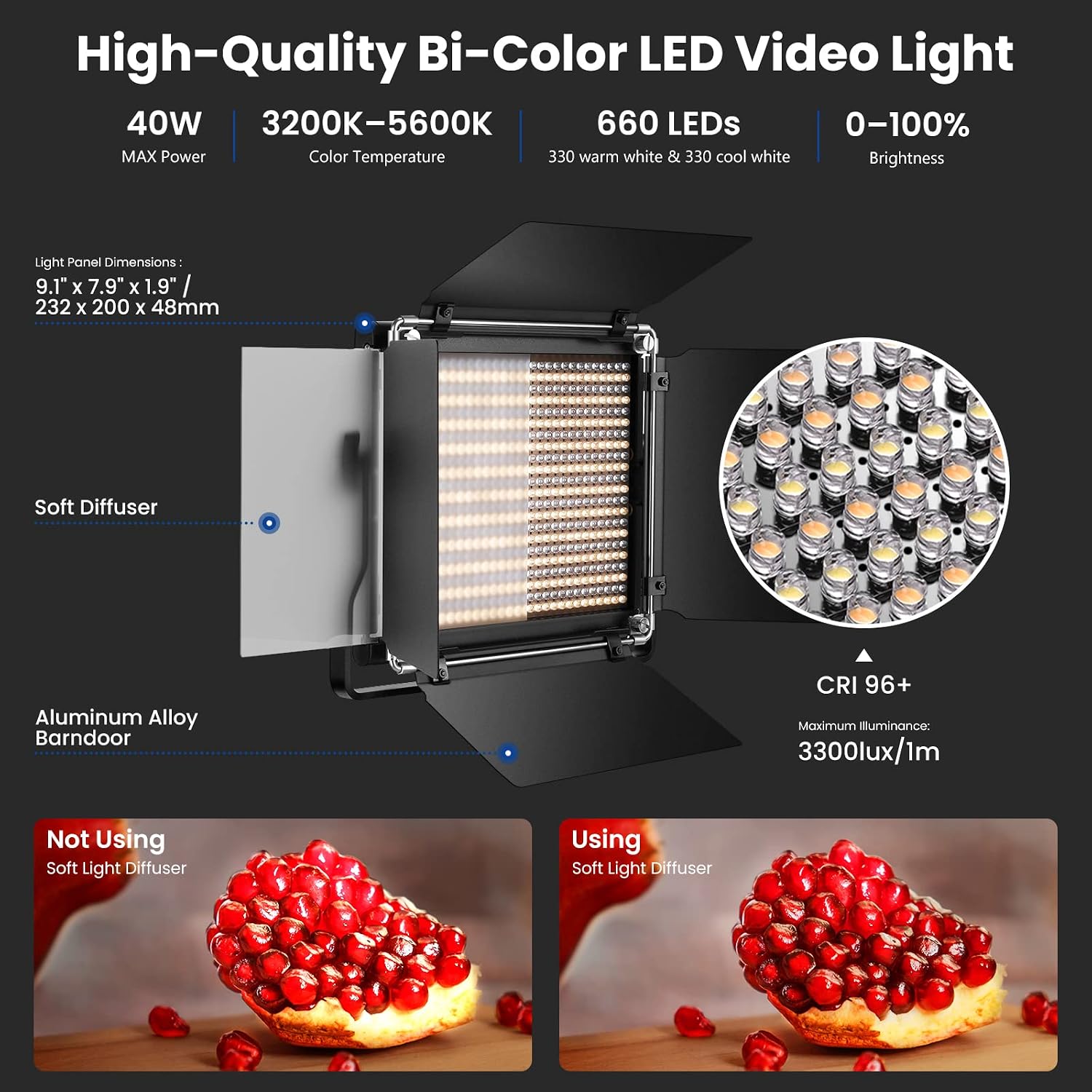 NEEWER 2 Pack 660 LED Video Li - Photography Lighting Kit Neewer ulasan dan harga