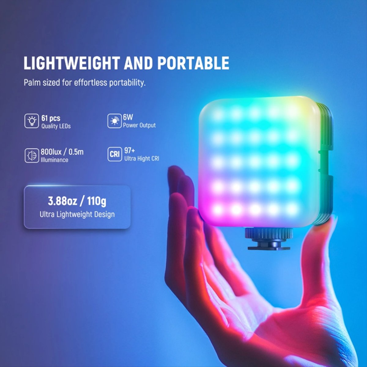 Top Magnetic RGB Video Light w - Photography Lighting App ulasan dan harga