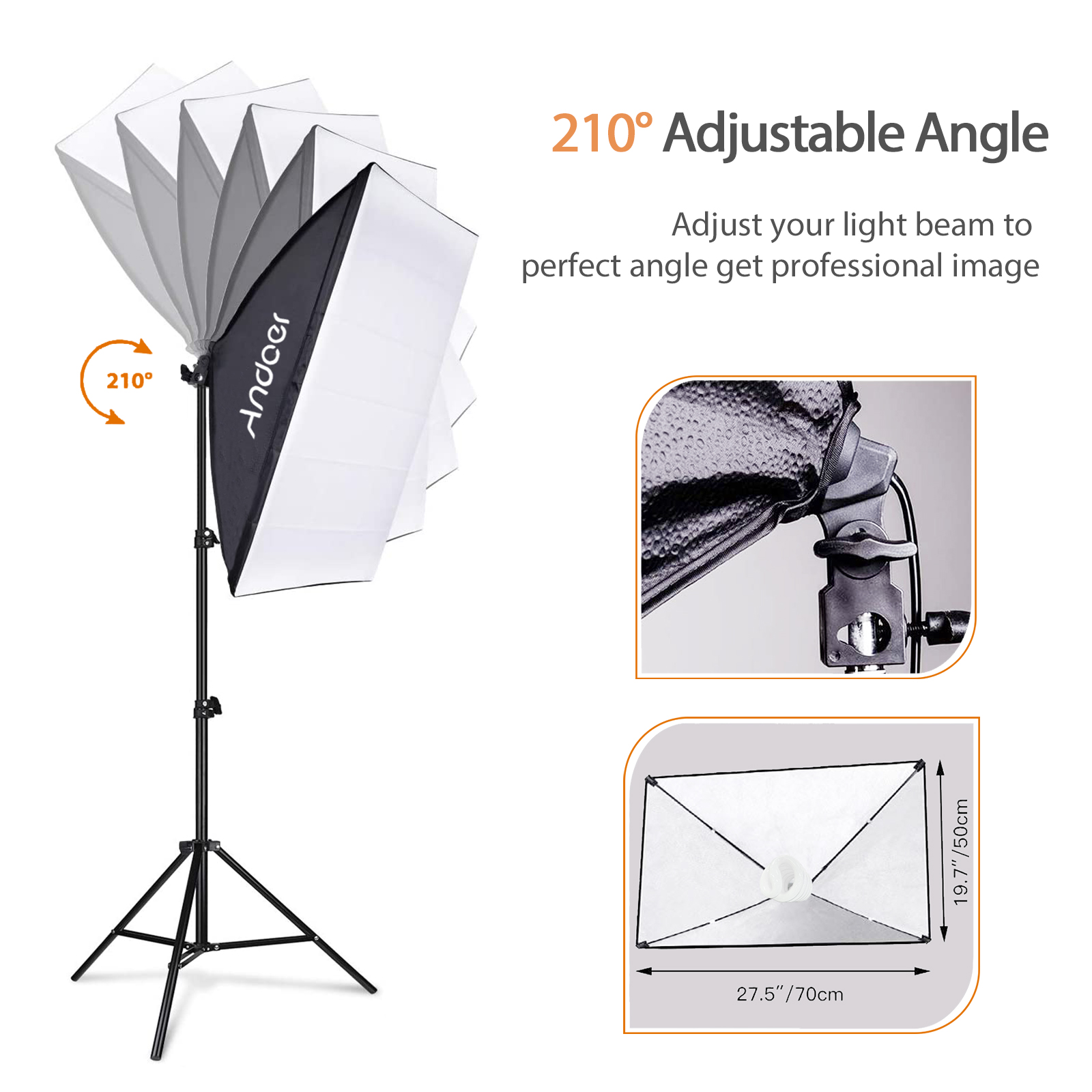 Andoer Studio Photography Ligh - Photography Video Lighting Kit ulasan dan harga