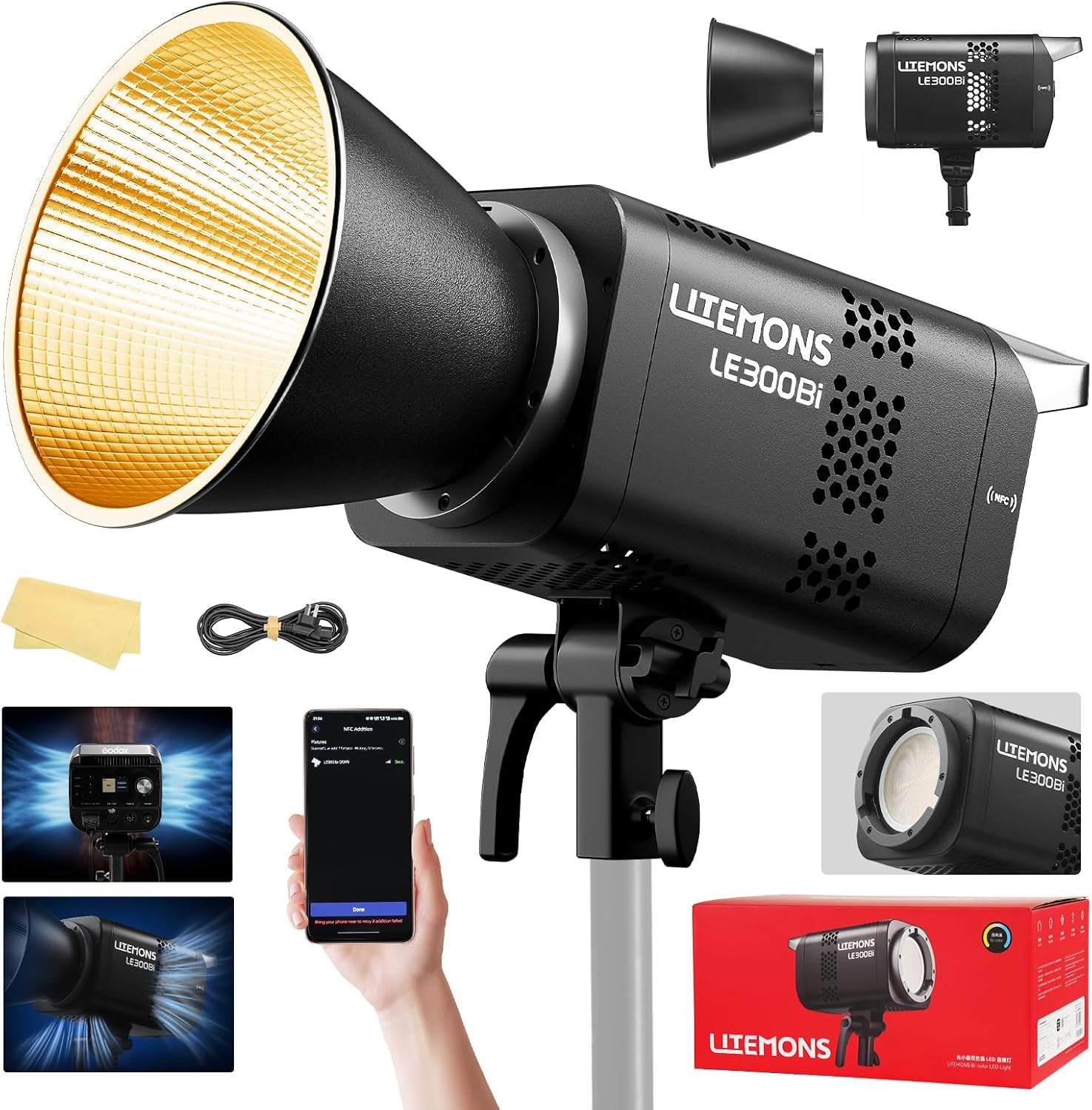 RGB LED Video Lighting Kit, 3- - Photography Video Lighting Kit ulasan dan harga