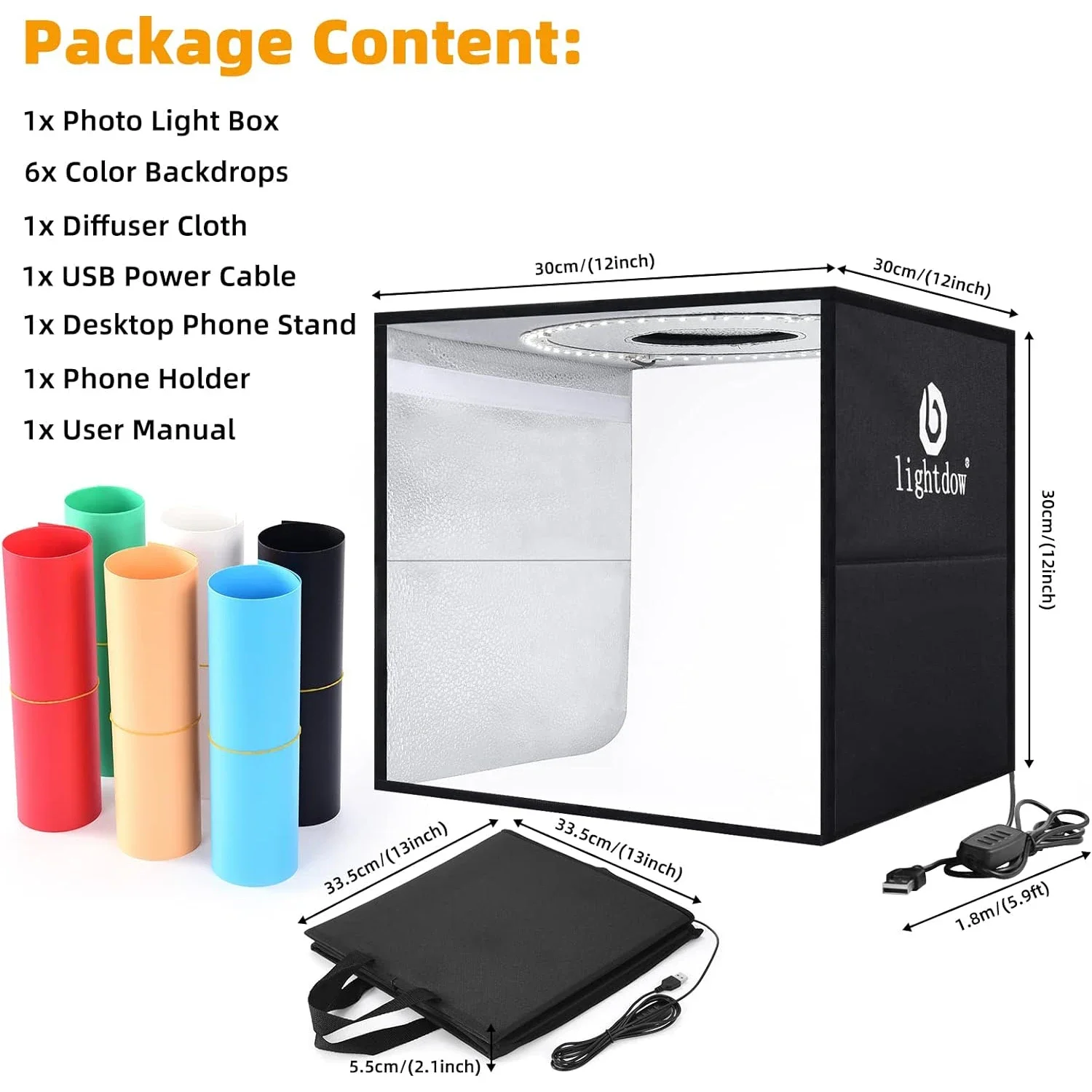 Lightdow Dimmable Photo Box LE - Photography Video Lighting Kit ulasan dan harga