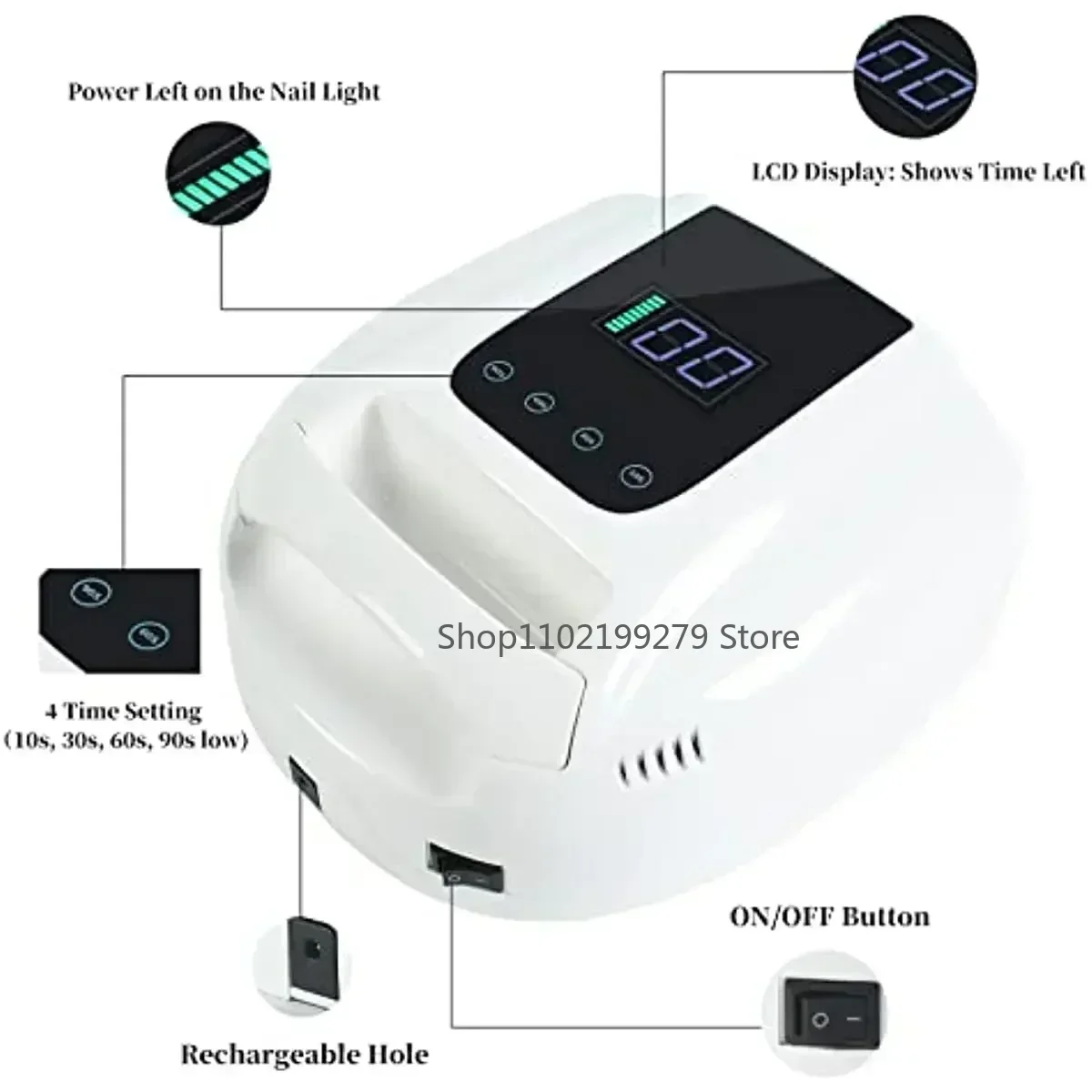 New Rechargeable Nail Lamp Cor - Photography Lighting Gels ulasan dan harga
